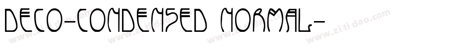 Deco-Condensed Normal字体转换